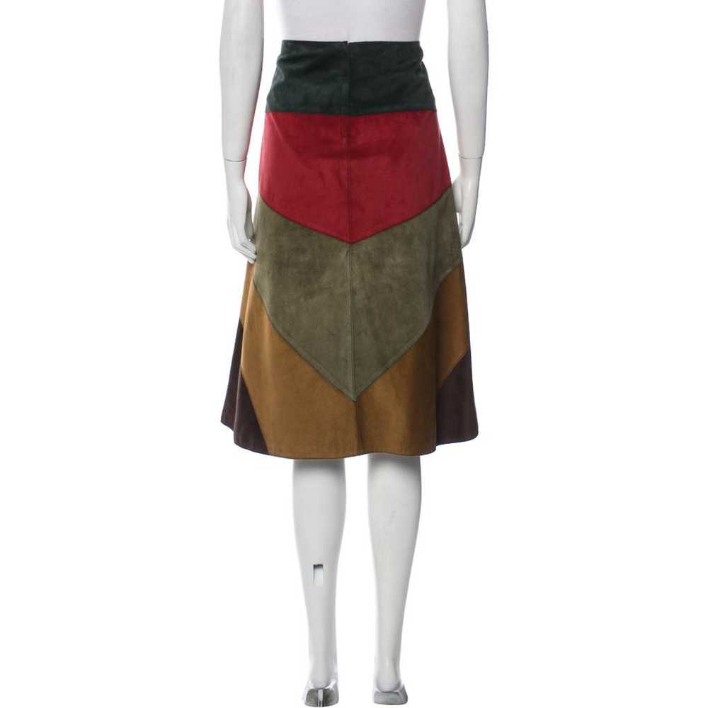 Dolce & Gabbana Leather mid-length skirt - image 3