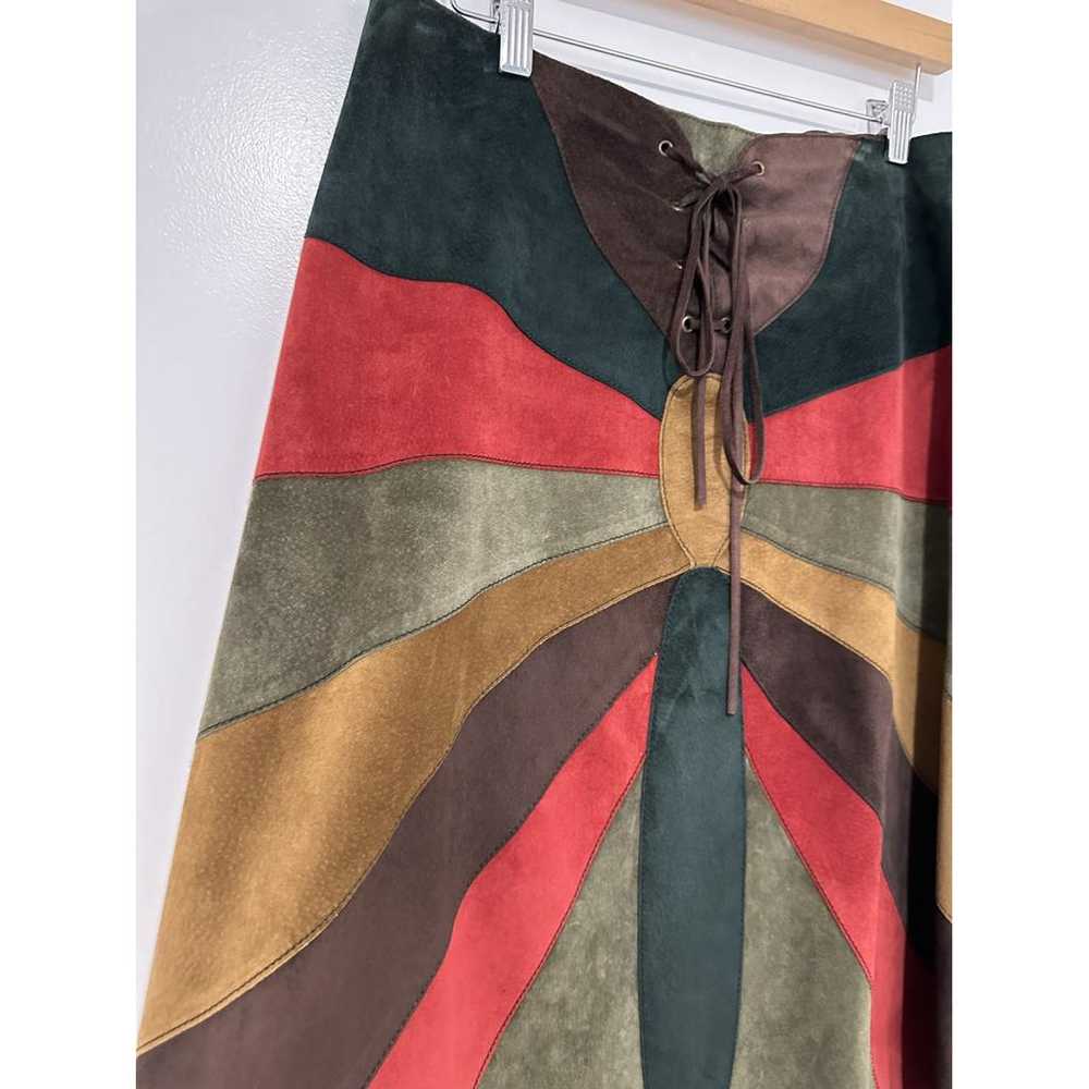 Dolce & Gabbana Leather mid-length skirt - image 4