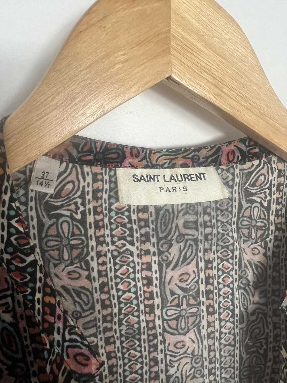 Saint Laurent Paris Silk Stained glass tunic 37 - image 2