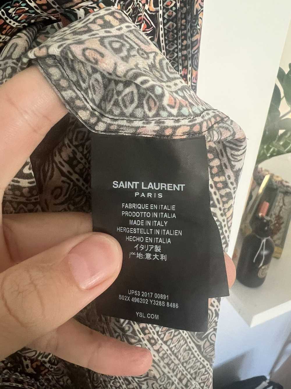 Saint Laurent Paris Silk Stained glass tunic 37 - image 3
