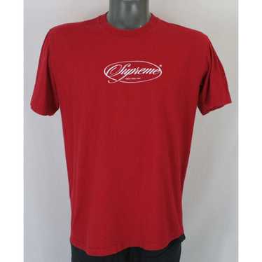 Supreme Supreme Script Spell Out Logo Red T-Shirt… - image 1