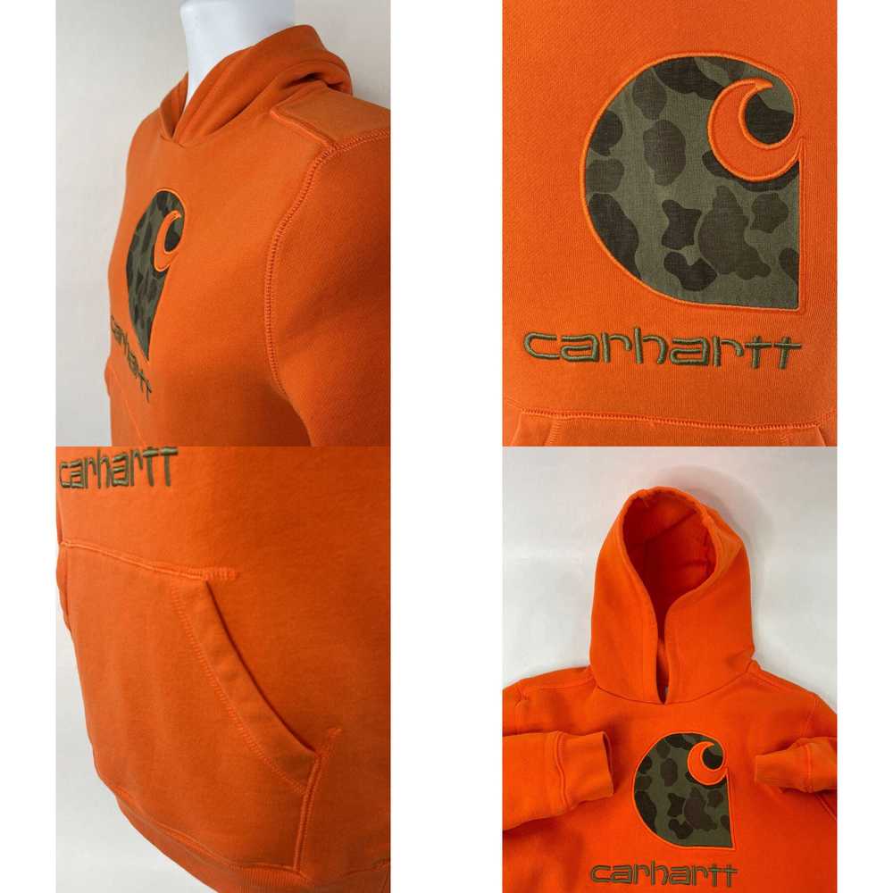 Carhartt Carhartt Hoodie Youth Small 8-10 Orange … - image 4