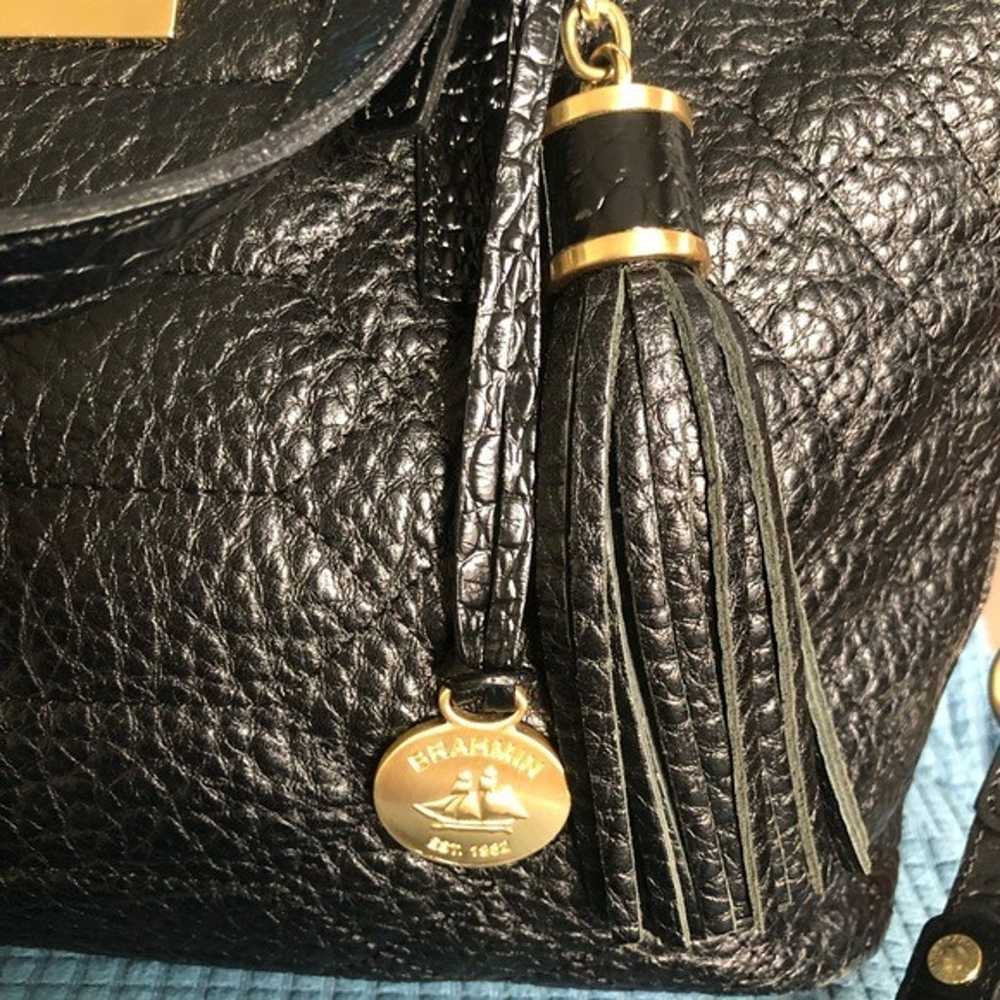Brahmin Mini Asher black Melbourne leather bag Pu… - image 6
