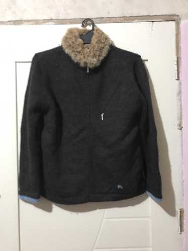 Vintage - Burberry Black Label Faux Fur Down Knit 