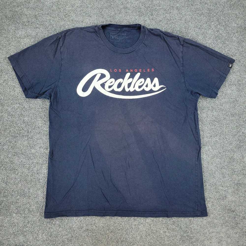 Vintage Young & Reckless Shirt Men's XL Blue Los … - image 1