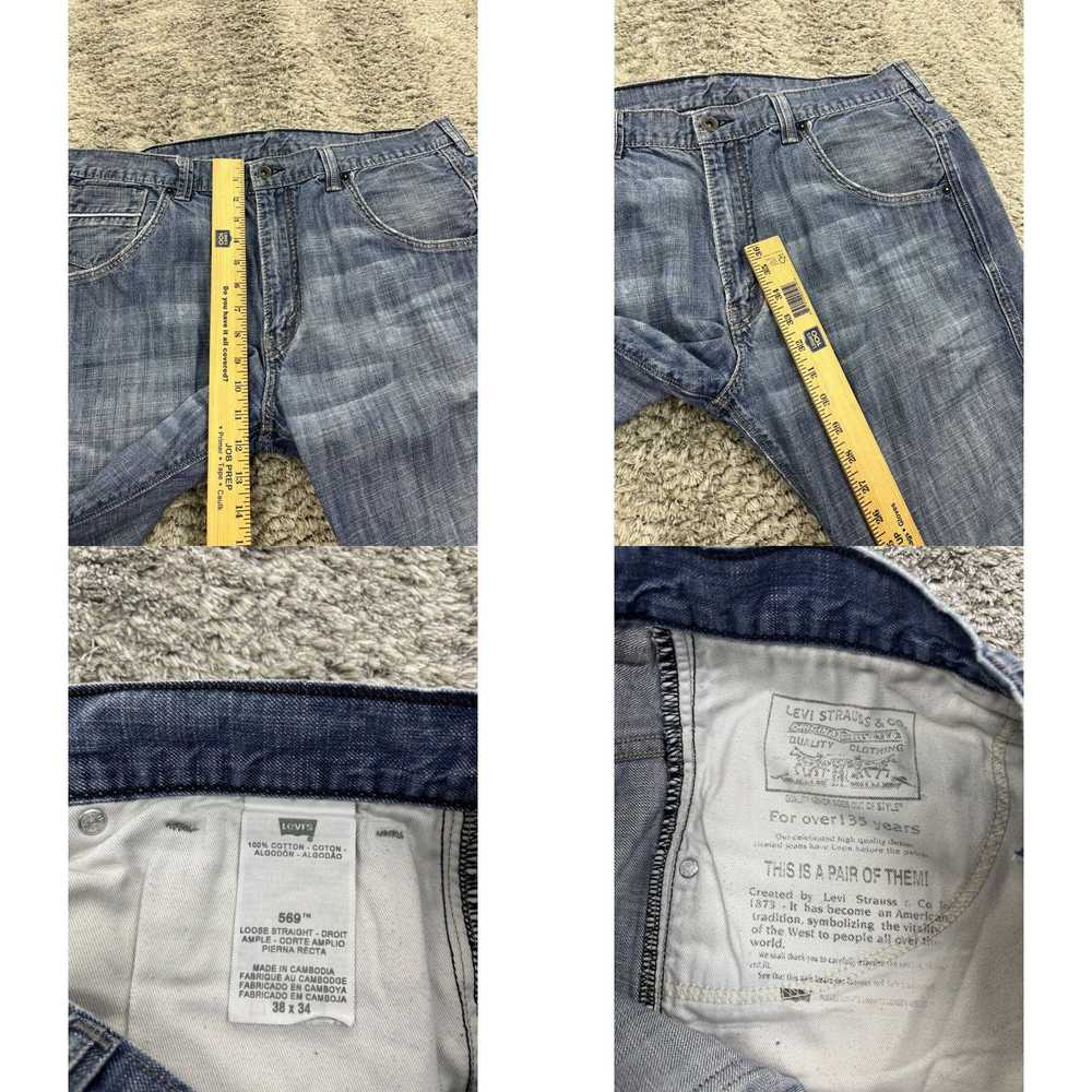Levi's Vintage Levis 569 Jeans Mens 38x34 Loose B… - image 4