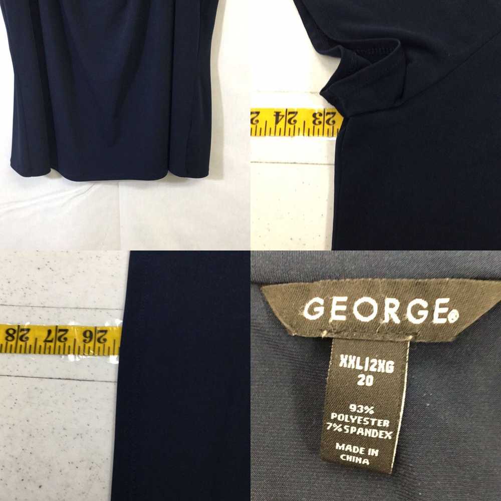 George George Womens Black Stretch Short Sleeve P… - image 4