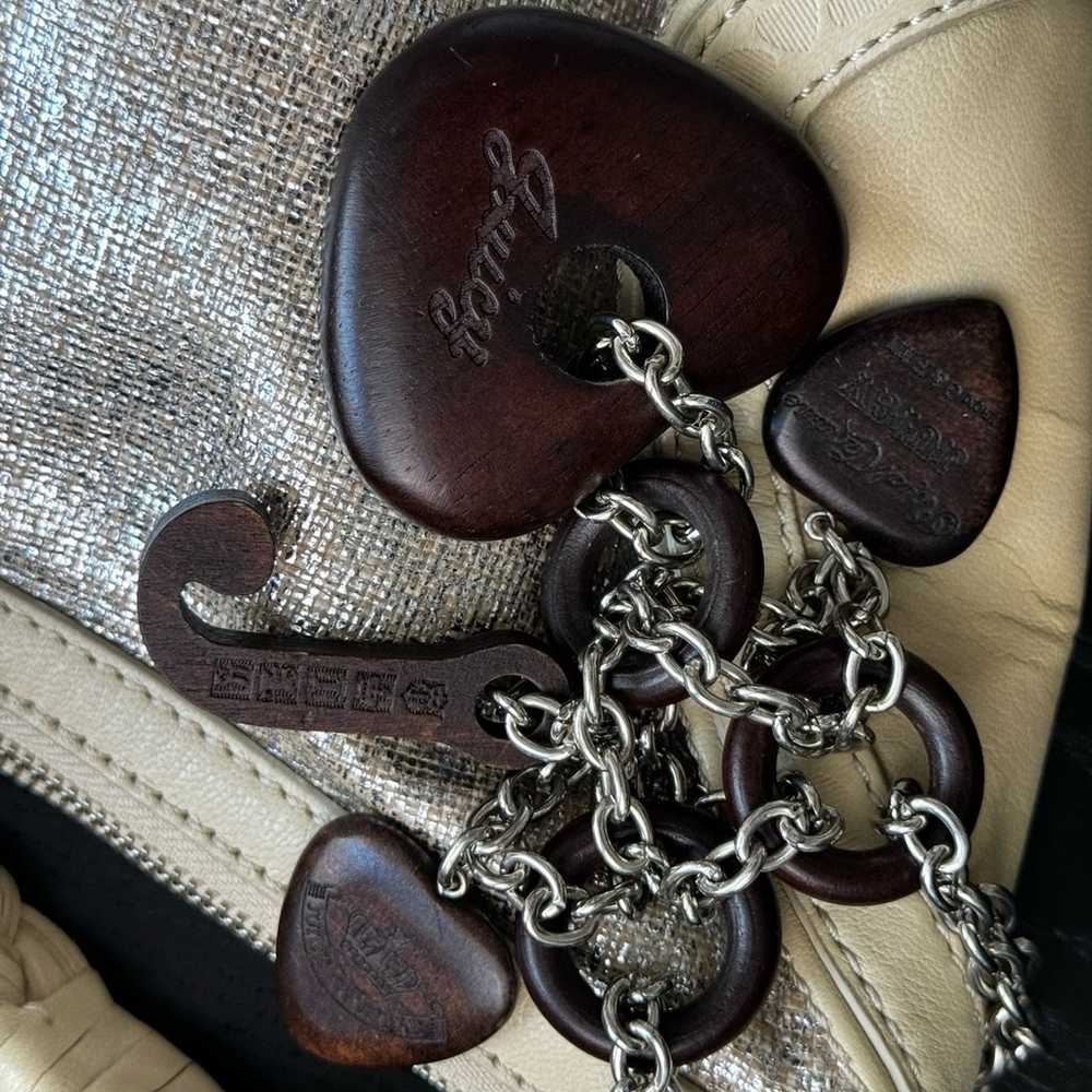 JUICY COUTURE Cow Leather Heart Logo Wood Charms … - image 2