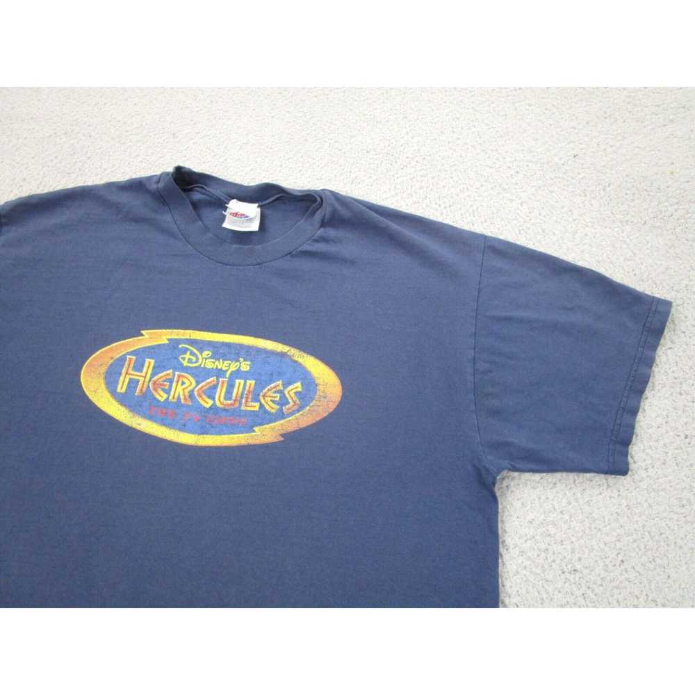 Hanes VINTAGE Hercules Shirt Mens XL Blue Disney … - image 2