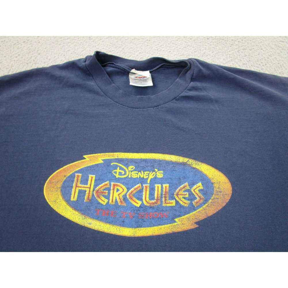 Hanes VINTAGE Hercules Shirt Mens XL Blue Disney … - image 3