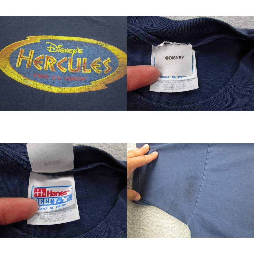Hanes VINTAGE Hercules Shirt Mens XL Blue Disney … - image 4