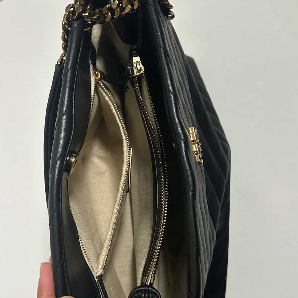 Tory Burch Kira Chevron Tote Bag Black Leather Ch… - image 10