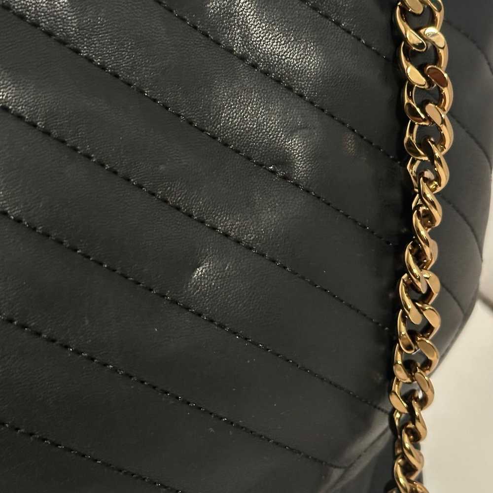 Tory Burch Kira Chevron Tote Bag Black Leather Ch… - image 8