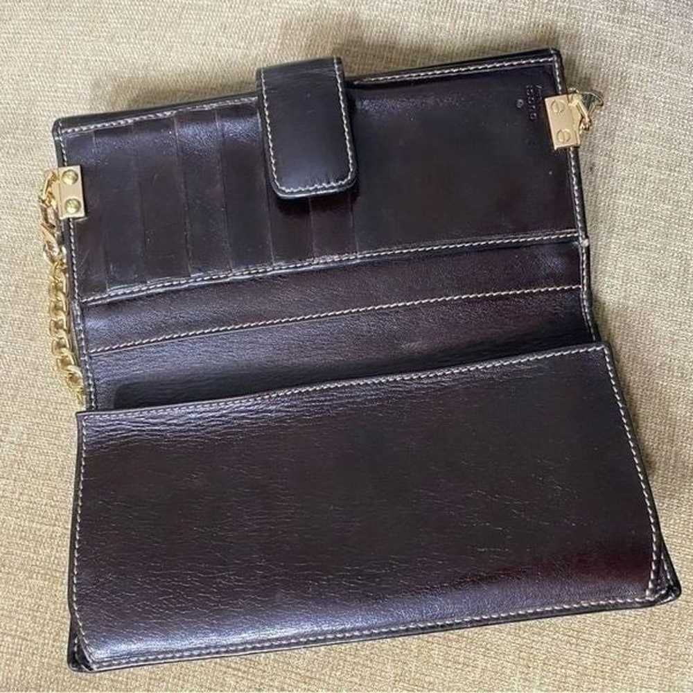 GUCCI GG Leather Wallet-Crossbody Bag  Dark Brown - image 10