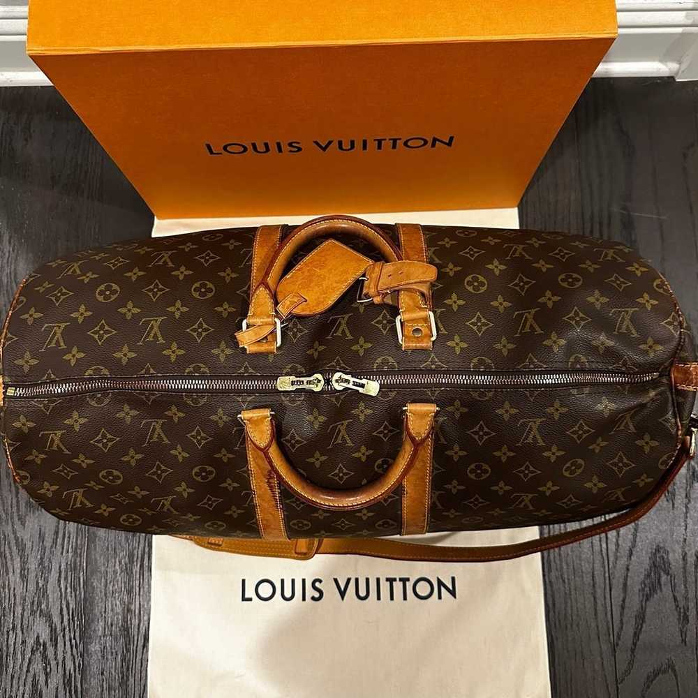 Louis Vuitton Keepall 55 Brown Luggage - image 3