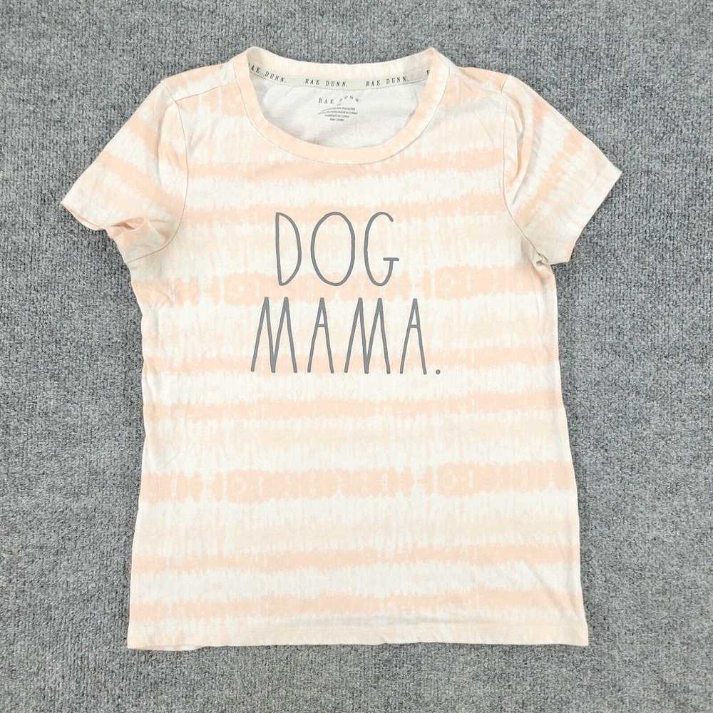Vintage Dog Mama Shirt Women's XS Salmon Pink Tie… - image 1