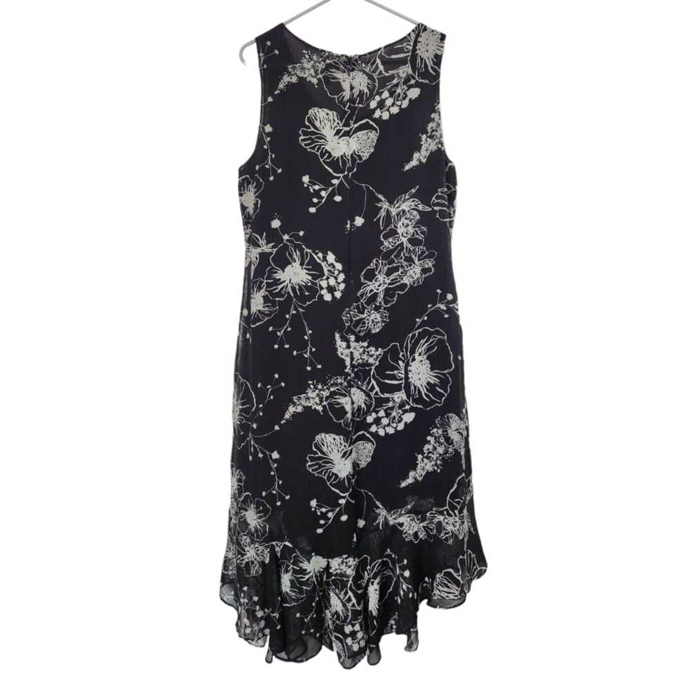 Vintage Chicos Womens Sz 2 100% Silk Floral Dress… - image 2