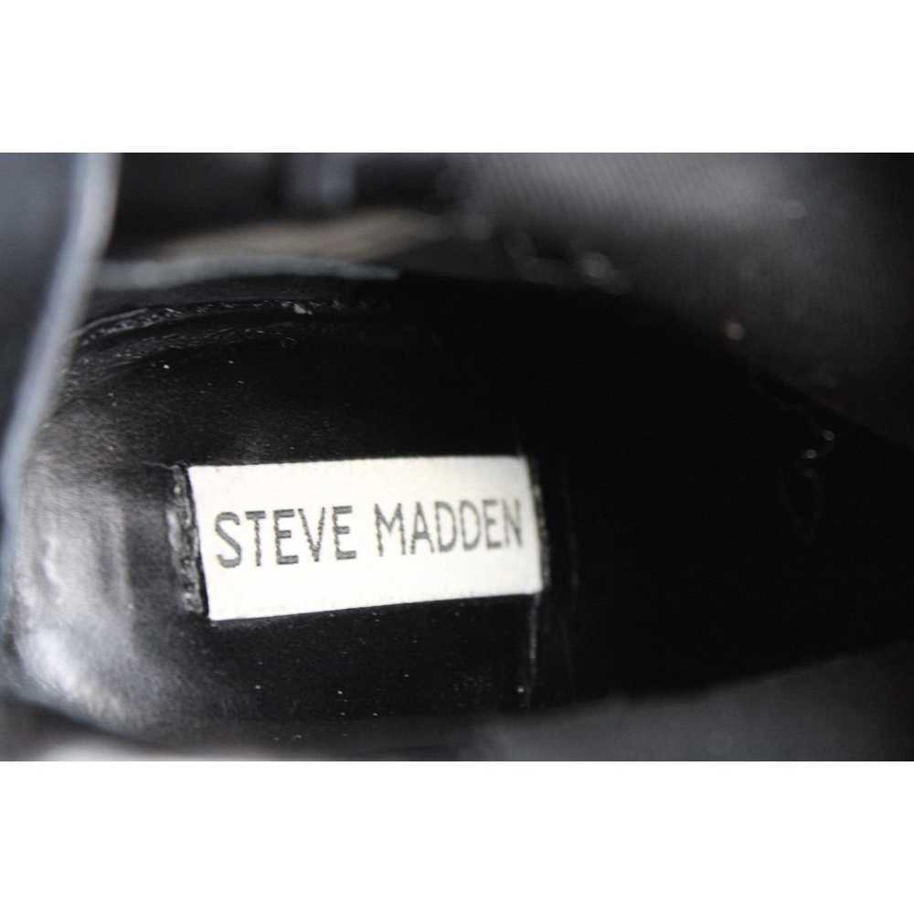 Steve Madden Womens Black Suede Fringe Flapper An… - image 8