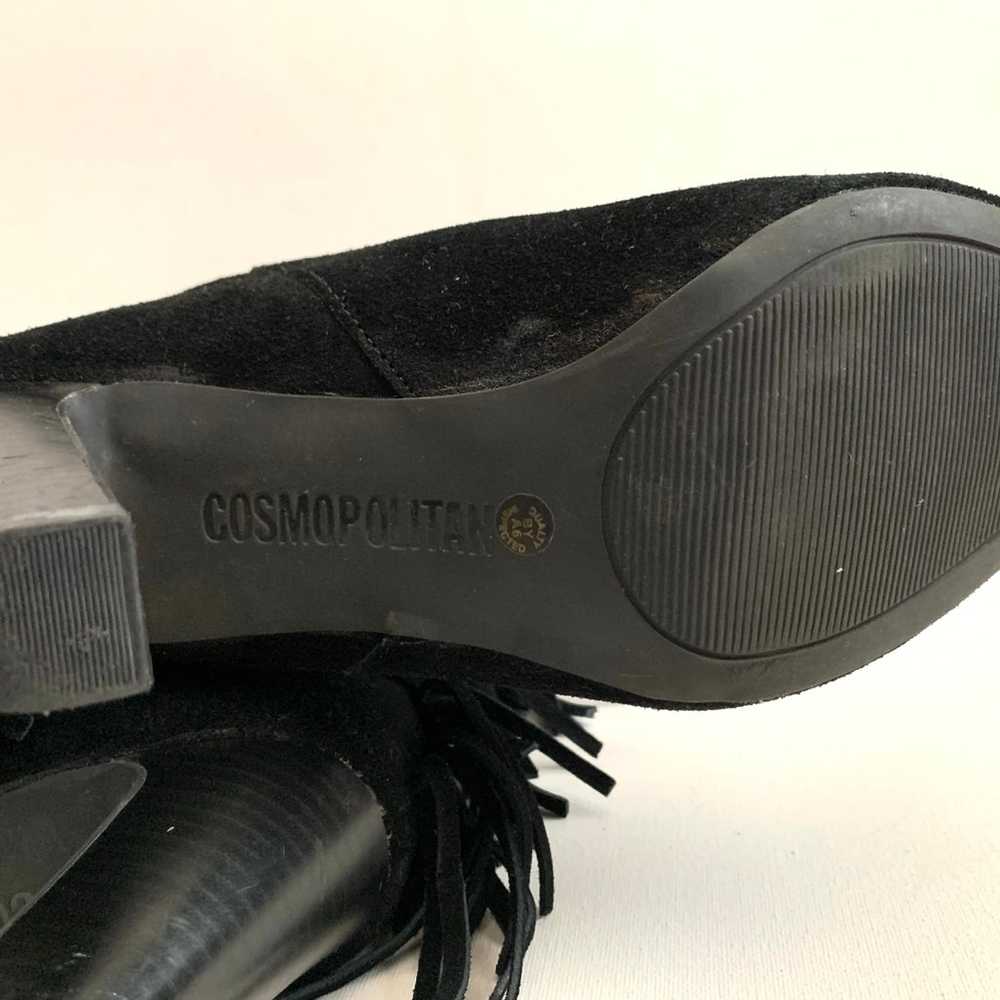 Cosmopolitan Knee High Black Suede Leather Fringe… - image 5