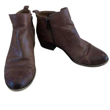 Lucky Brand Brown Leather Basel Booties Size 7