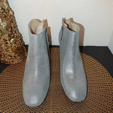 White House Black Market Harper Silver Booties Si… - image 1