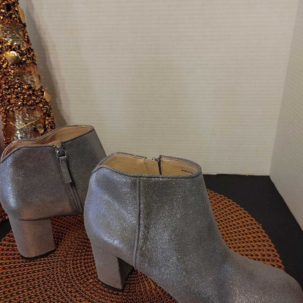 White House Black Market Harper Silver Booties Si… - image 4