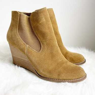 Lucky Brand Yamka Wedge Chelsea Boot Suede Leather