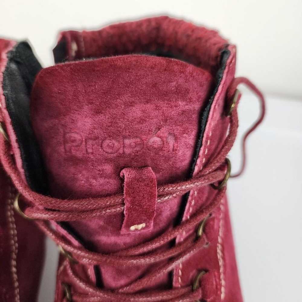 Propet Delaney Red Genuine Suede Cushion Zip Ankl… - image 12