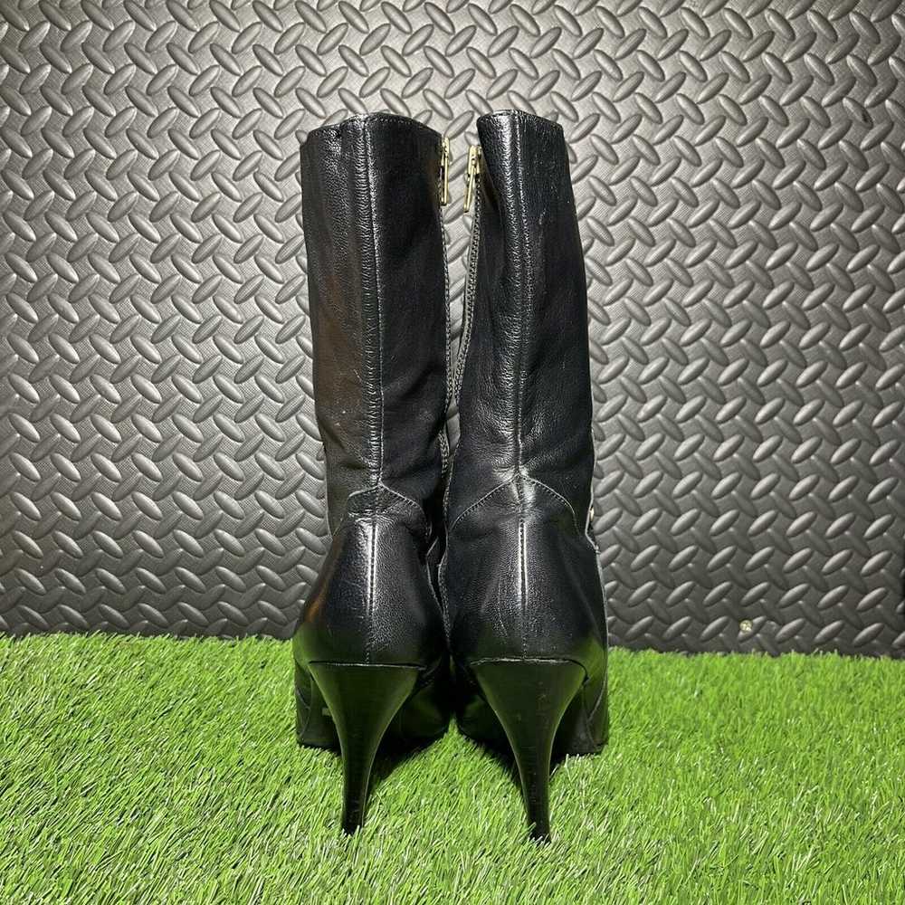 BEBE Vintage Black Leather boots made in spain Wo… - image 4