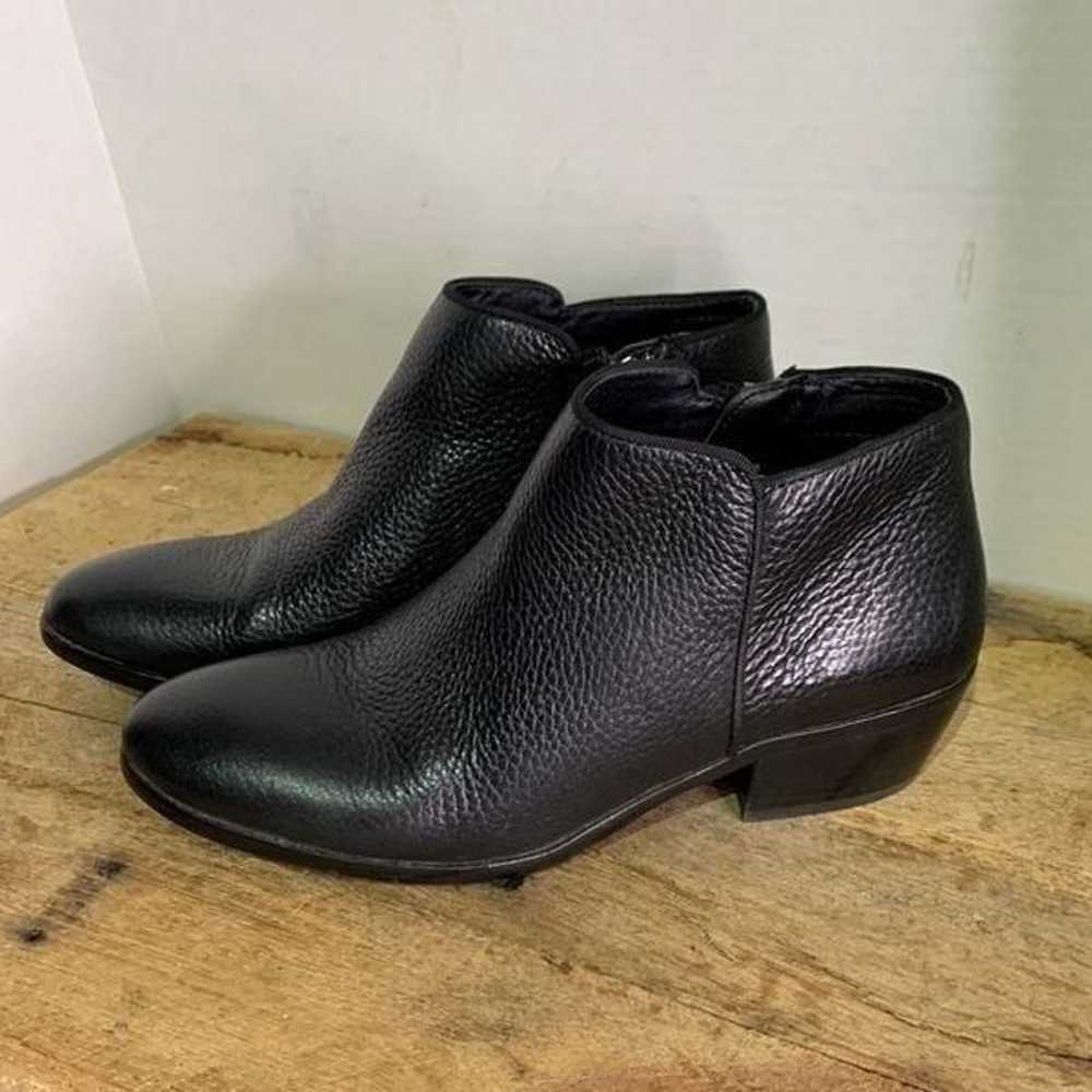 Sam Edelman black pebbled boots leather shirt ank… - image 1