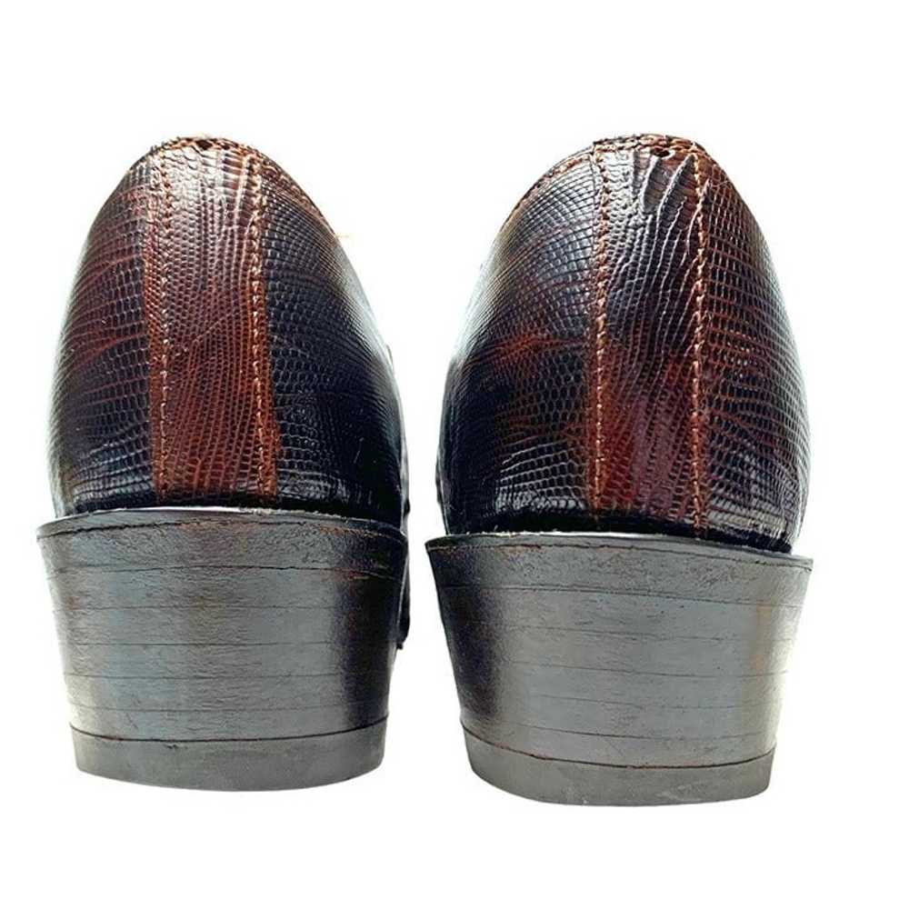 Vintage NOCONA Cedar Brown Geniune Lizard Leather… - image 6