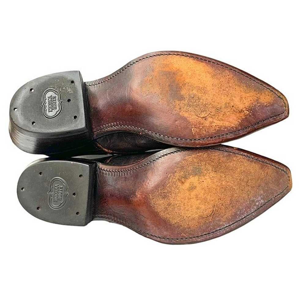 Vintage NOCONA Cedar Brown Geniune Lizard Leather… - image 7