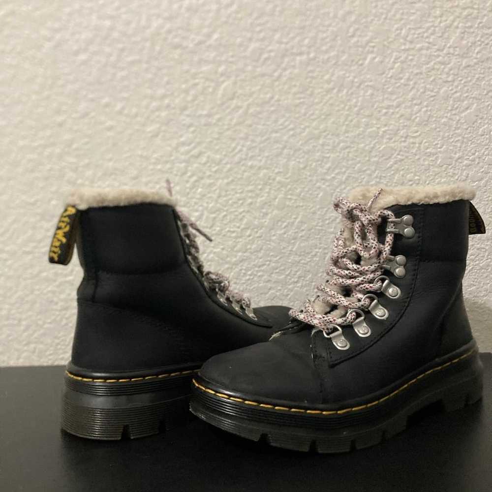 Dr. Martens Combs Women faux fur lined black boot… - image 1