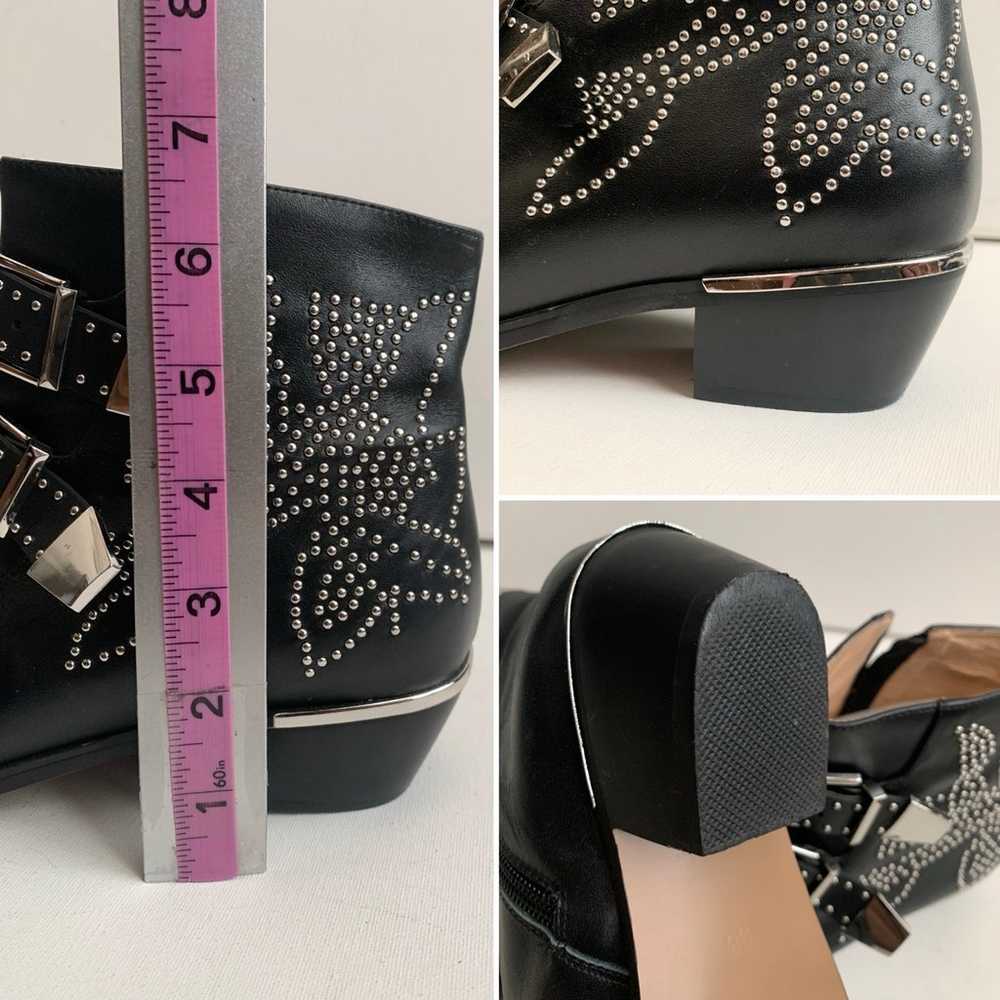 Black Leather Susanna Style Silver Studded Buckle… - image 7