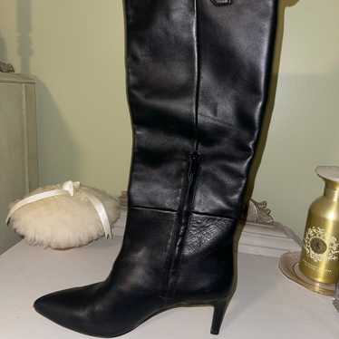 Sam Edelman Black Leather Uma Knee High Boots - image 1