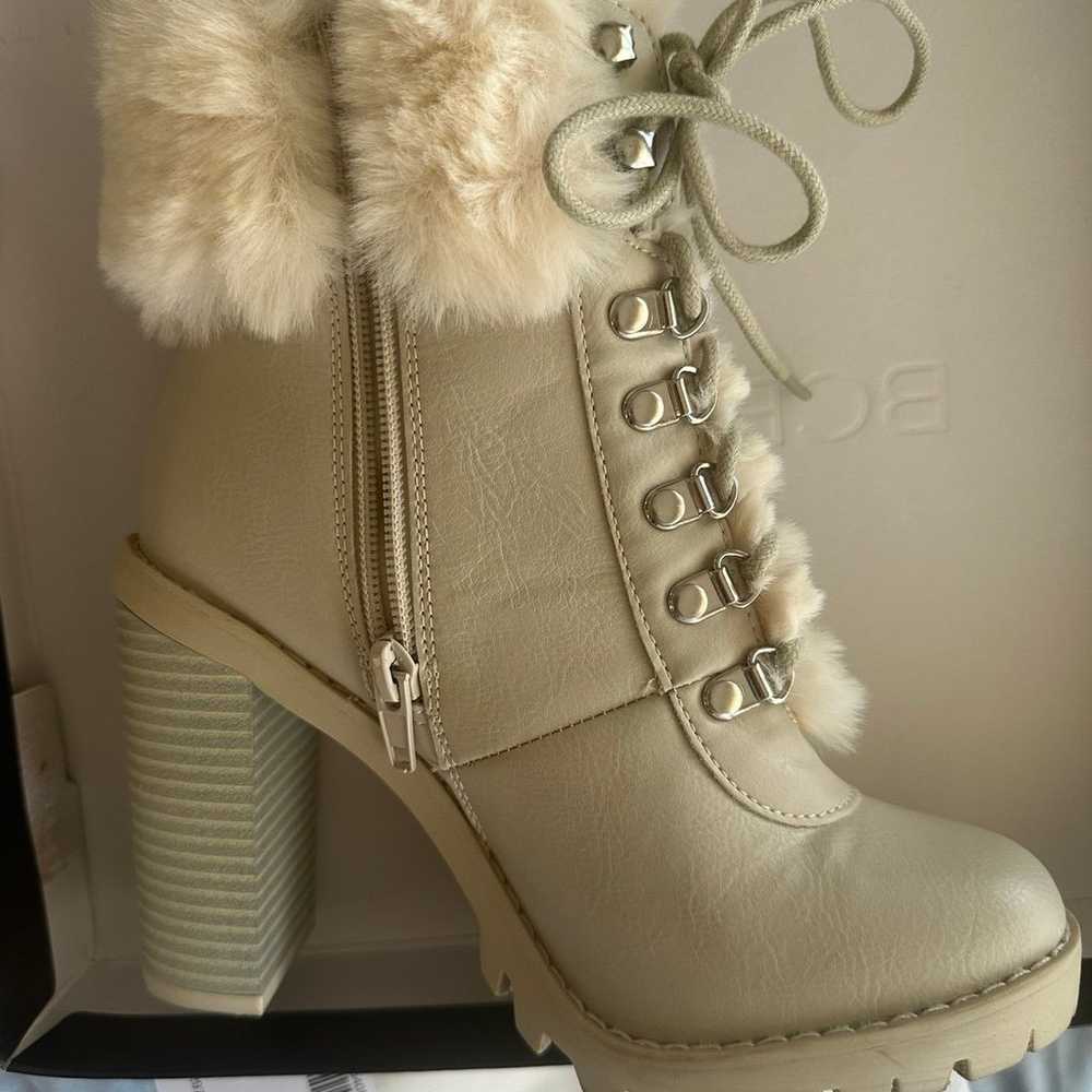 Women’s BCBG Fur Platform Boots - image 4