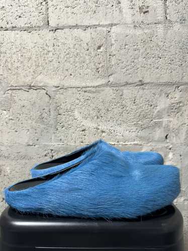 Marni MARNI Faux Fur Slippers Blue - image 1
