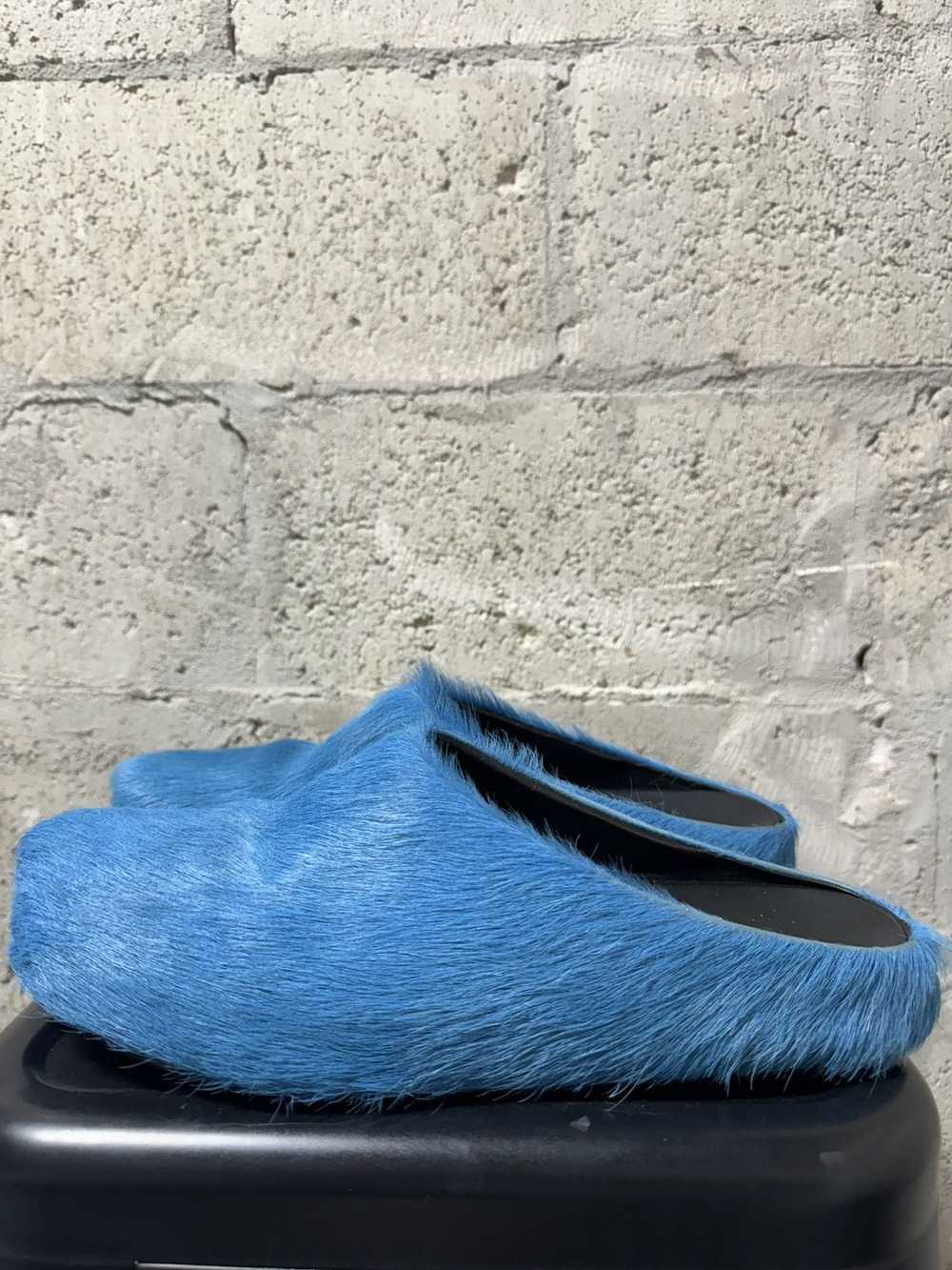 Marni MARNI Faux Fur Slippers Blue - image 2
