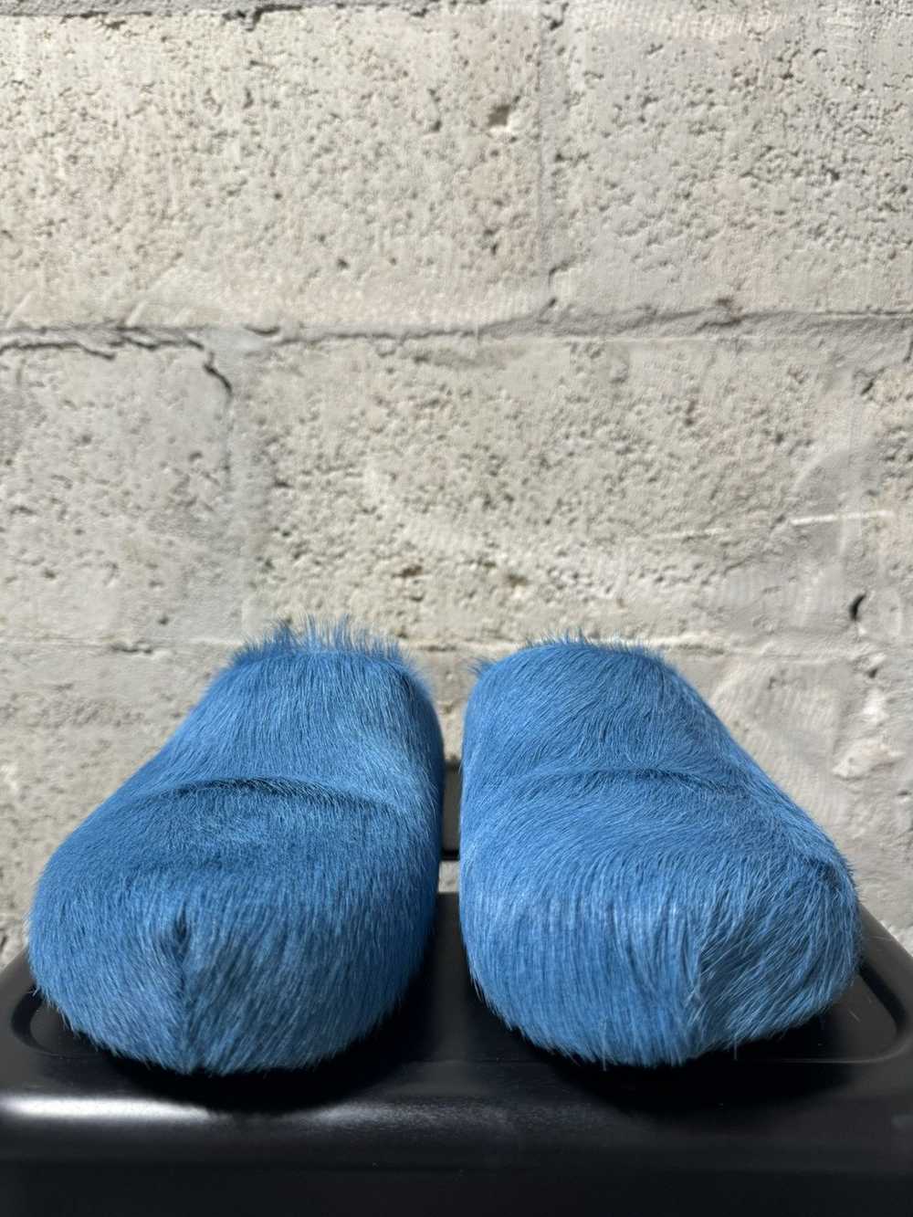 Marni MARNI Faux Fur Slippers Blue - image 3