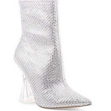 Steve Madden Vivy Ankle Boot Silver Rhinestone Wo… - image 1