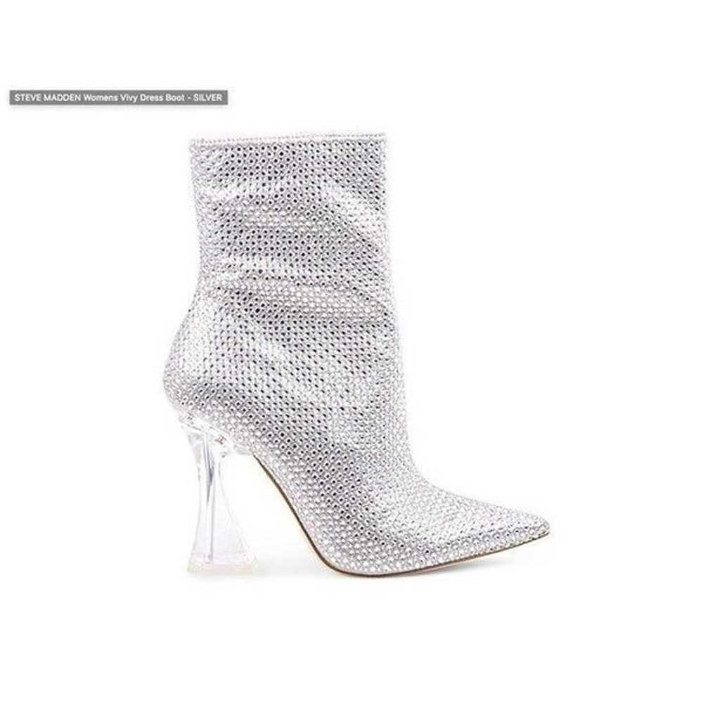 Steve Madden Vivy Ankle Boot Silver Rhinestone Wo… - image 3