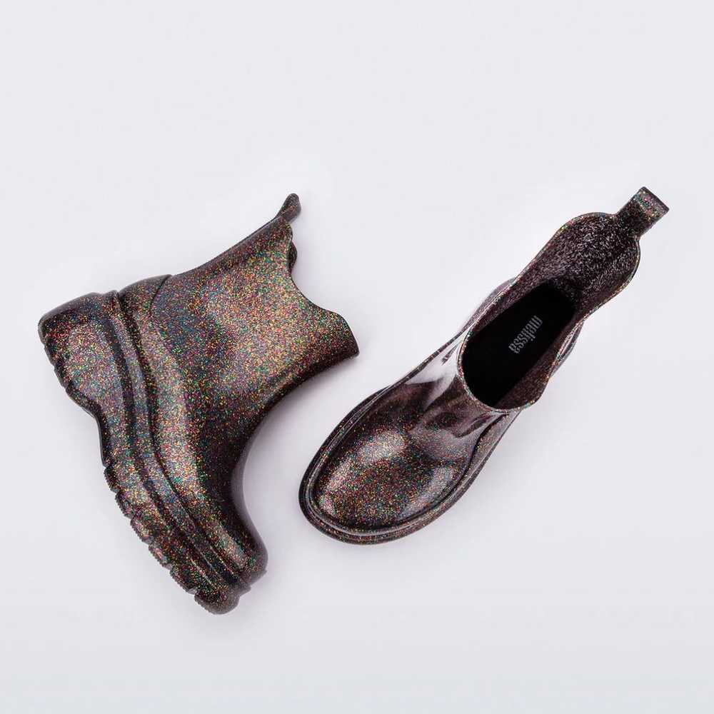 Melissa Grip Platform Jelly Boot In Multicolor Gl… - image 1