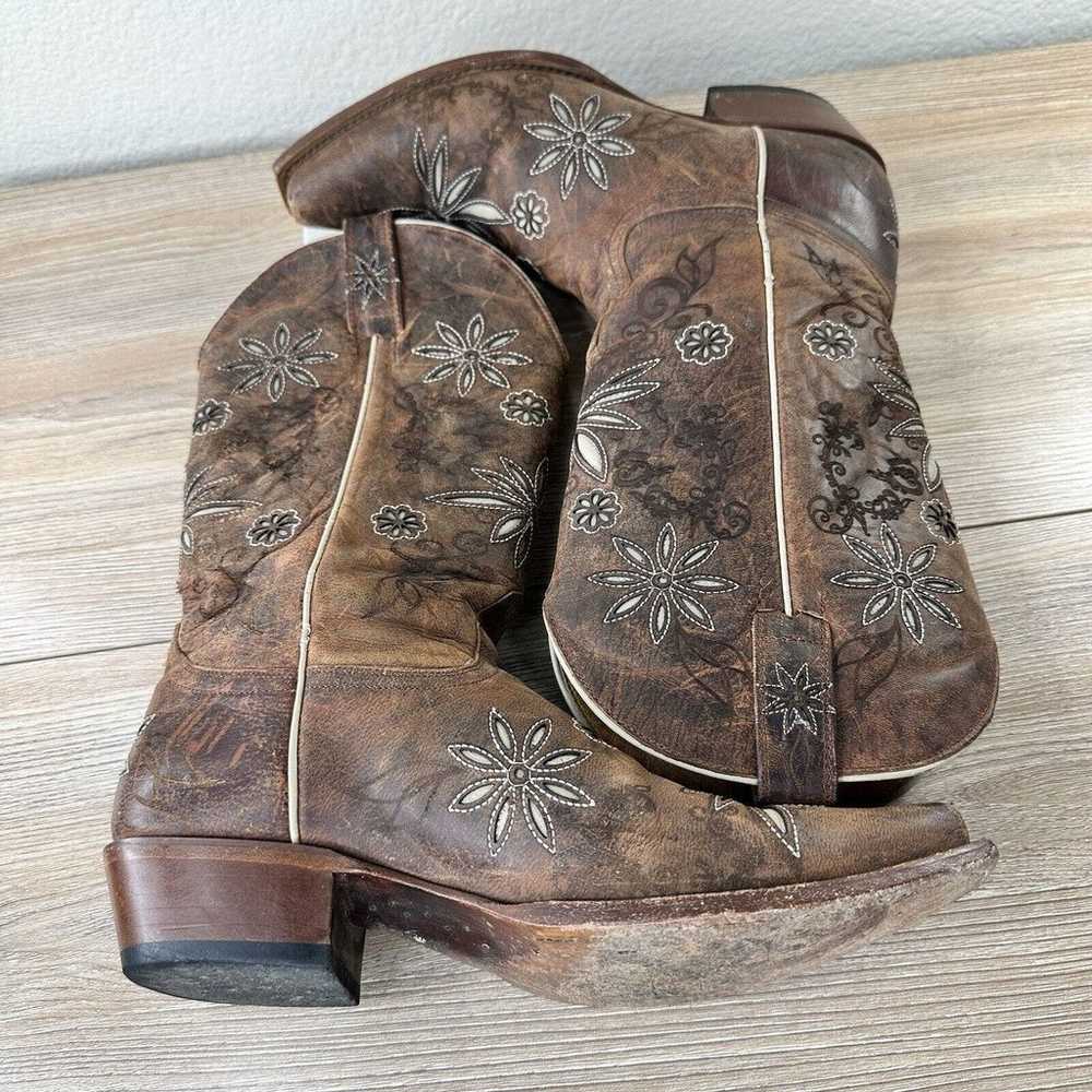 Shyanne Boots Womens Size 9 B Brown Daisy Mae Flo… - image 2