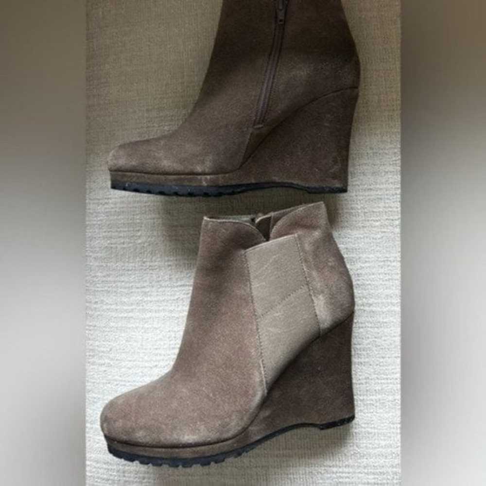 Light Brown Wedge Boots for Women - Platform Wedg… - image 2