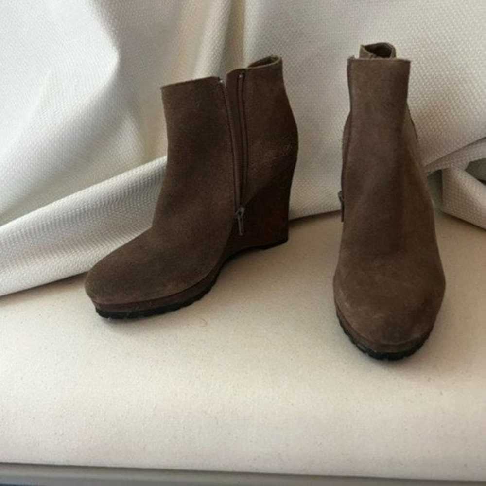 Light Brown Wedge Boots for Women - Platform Wedg… - image 3