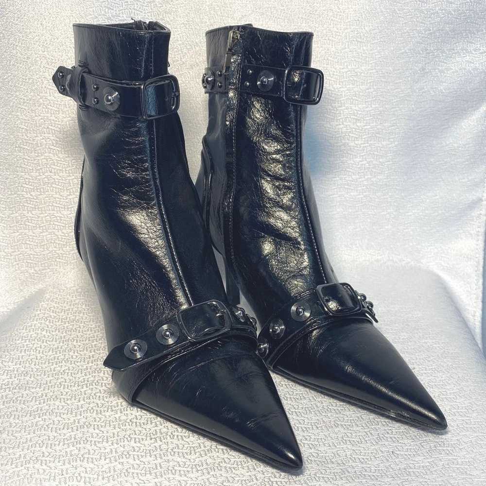 * Zara Black Pointed Toe Boots women sz 6 US 36 EU - image 3