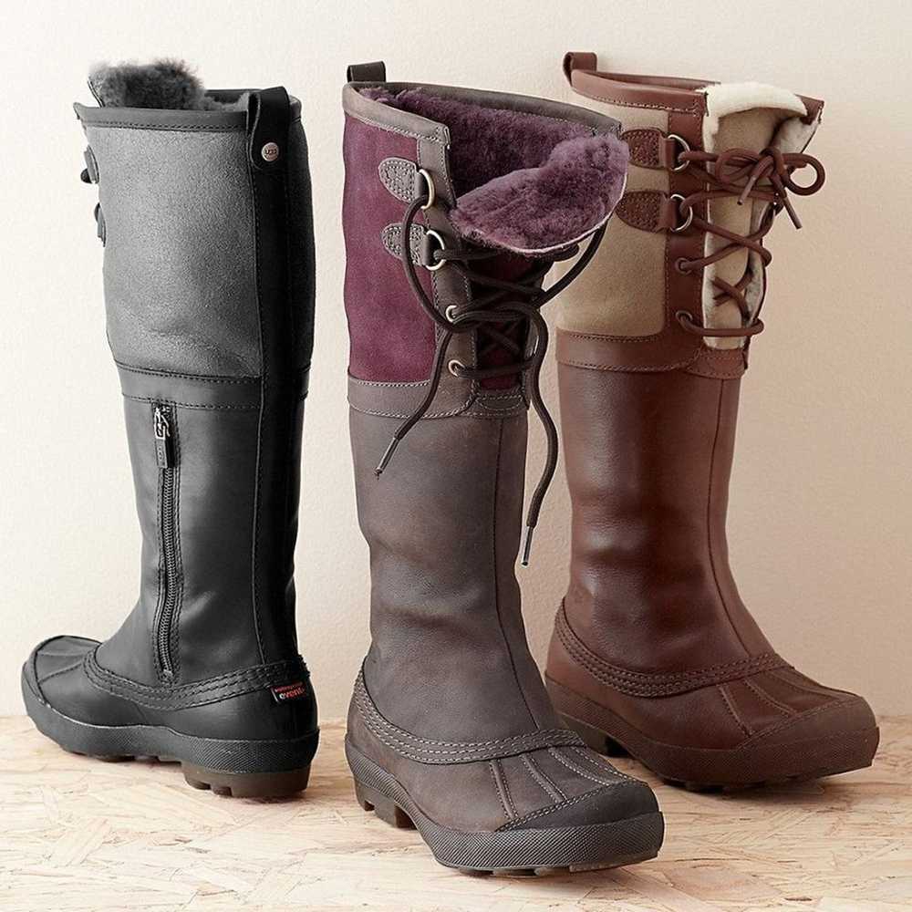 ugg belcloud leather outdoor weather boots lace u… - image 1
