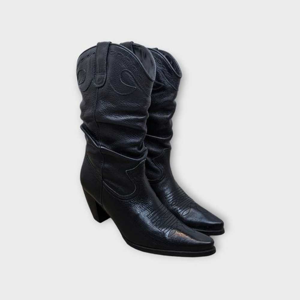 Matisse Black Leather Western Cowboy Boots Size 7… - image 3