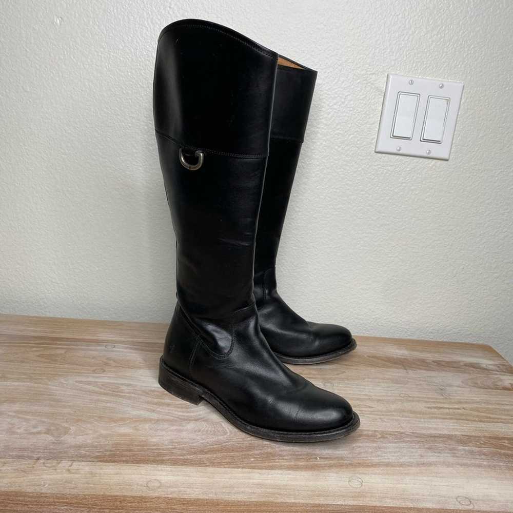 Frye Black Leather Womens Riding Boots size 6 - image 10