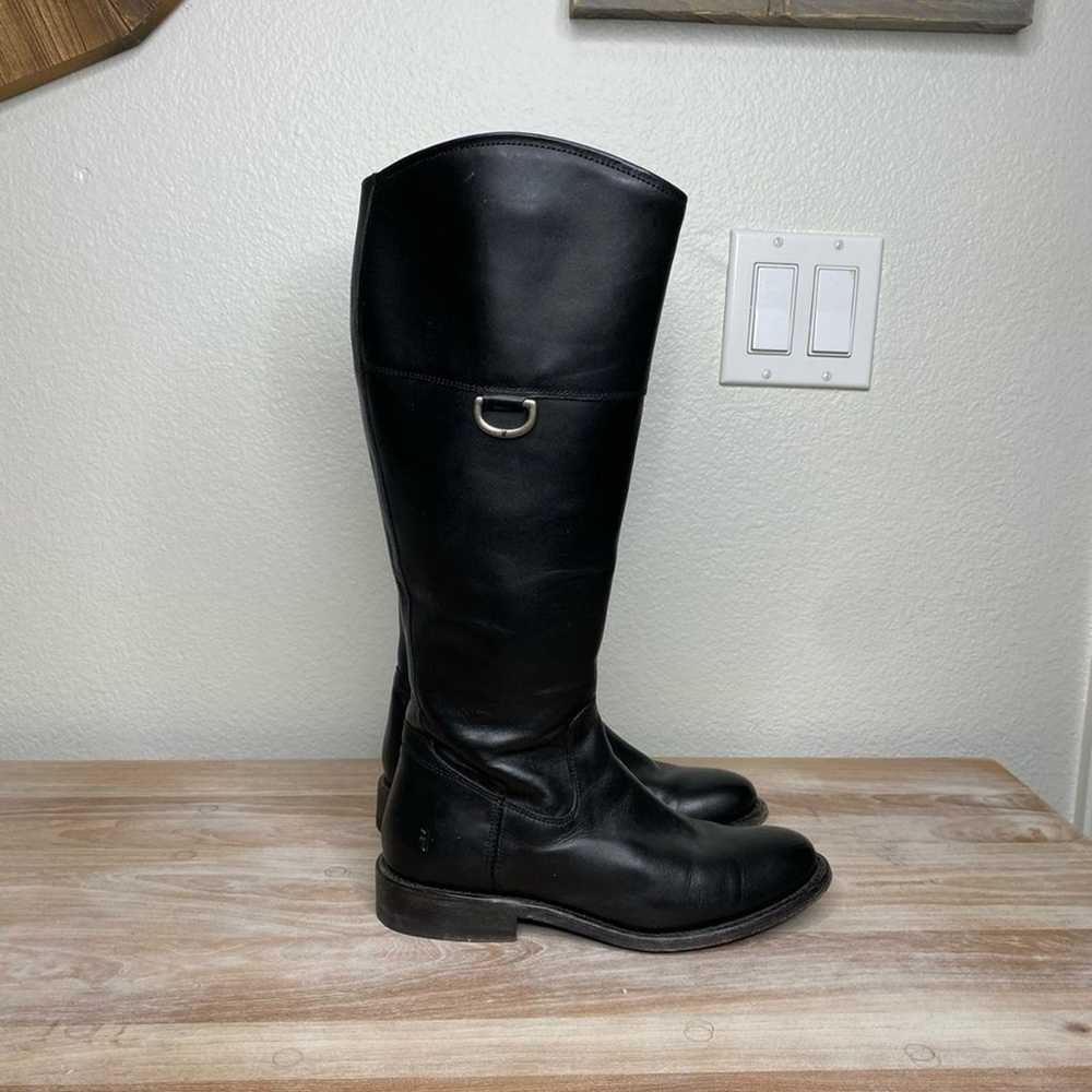 Frye Black Leather Womens Riding Boots size 6 - image 2